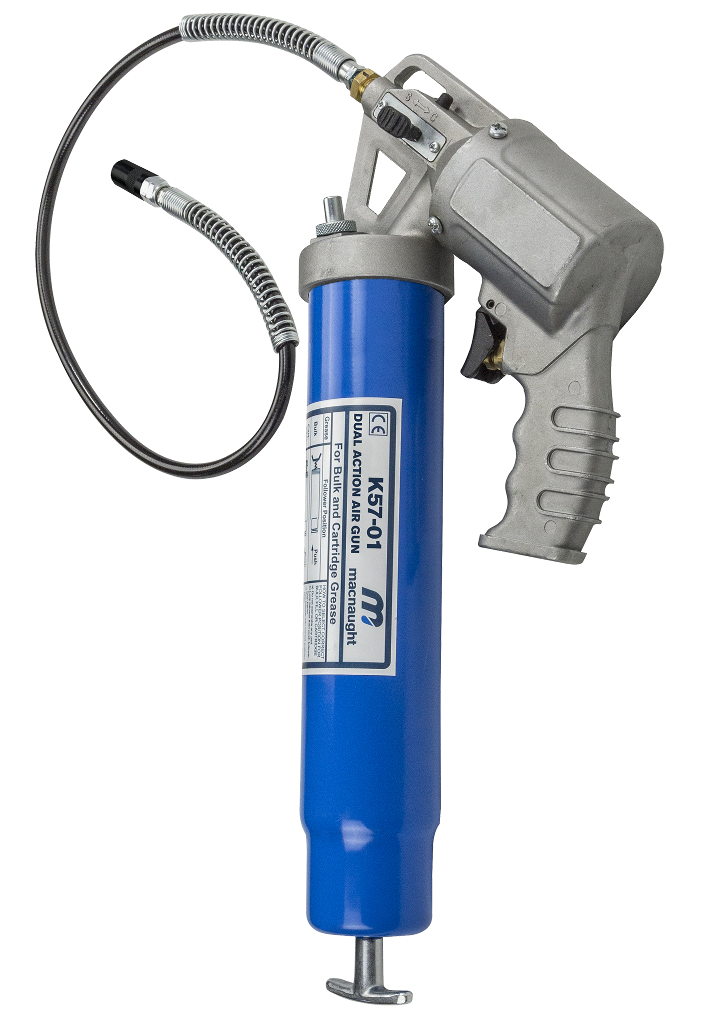 Air operated Dual action Grease gun 450g Macnaught Macnaught